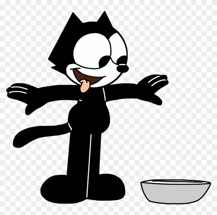 Felix Sees Milk Bowl By Marcospower1996 - Cartoon #1251844
