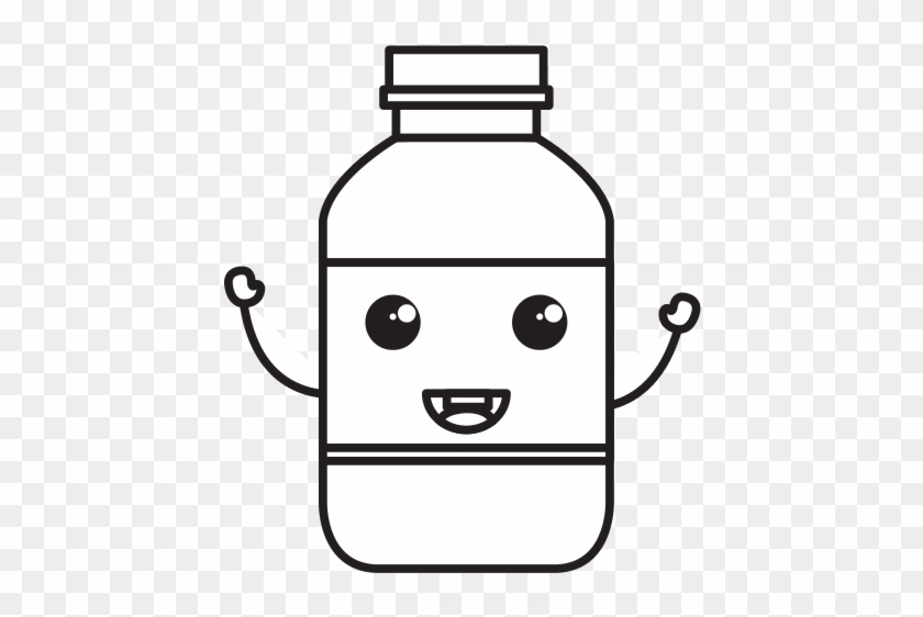 Milk Bottle Kawaii Character - Milk Bottle #1251865