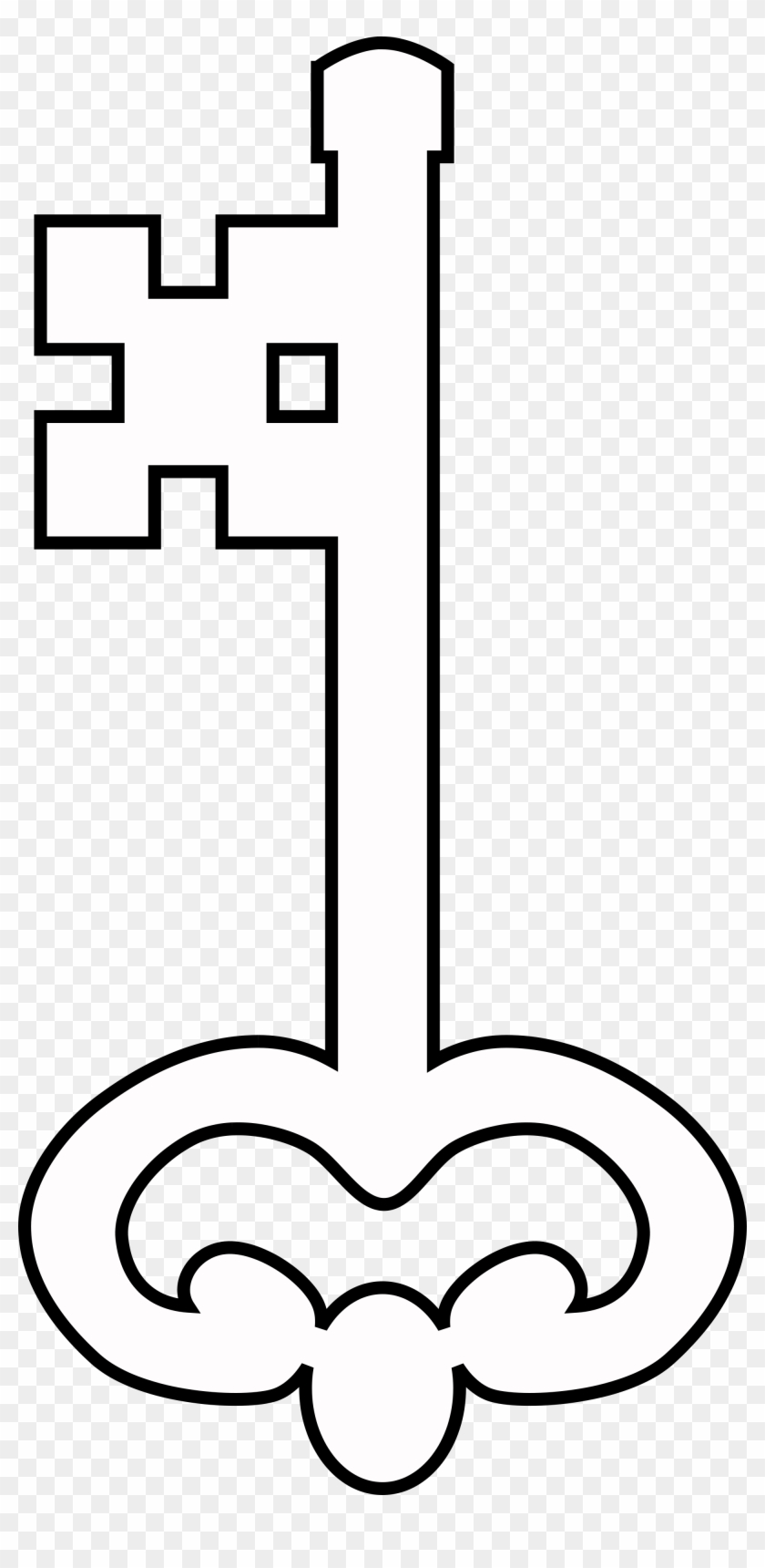 Open - Key Clip Art Outline #1252033