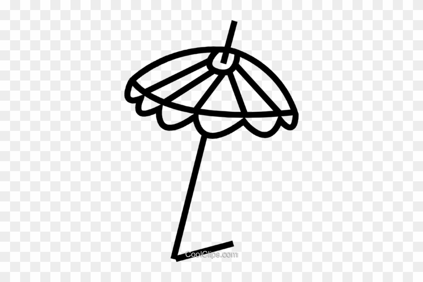 Beach Umbrella Royalty Free Vector Clip Art Illustration - Beach Umbrella Royalty Free Vector Clip Art Illustration #1252043