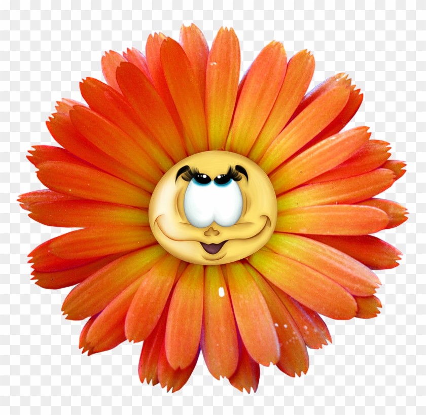 Yellow Flower Clip Art - Free Flower With Face #1252062