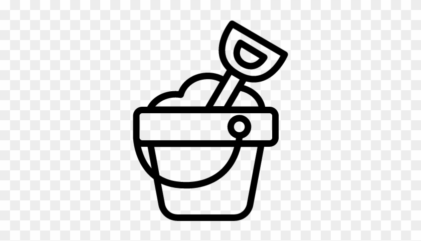 Shovel Clipart Sandbucket - Sand Bucket Icon Png #1252132