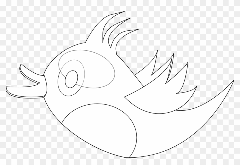 Peace Peace Dove Twitter Bird 34 Black White Line Art - Clip Art #1252140