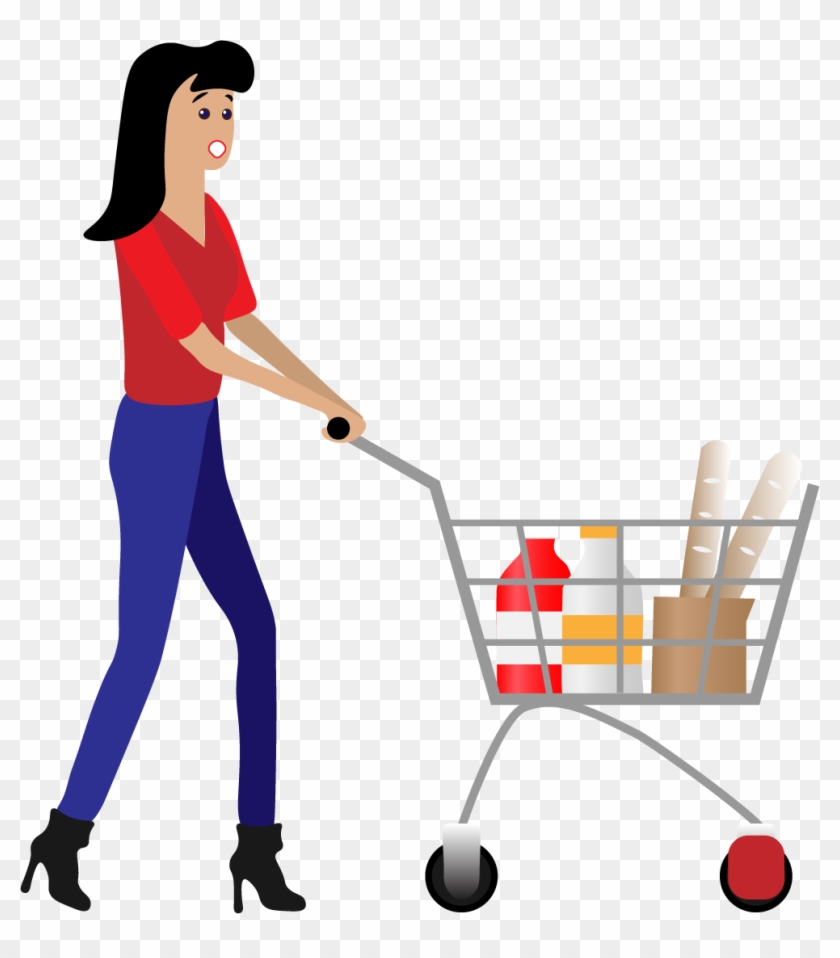 Grocery Store Vectors - Shopping Cart #1252260