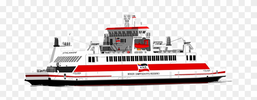 Ferry Boat Sea Ship Red Ferry Boat Ship Sh - Föhr #1252360