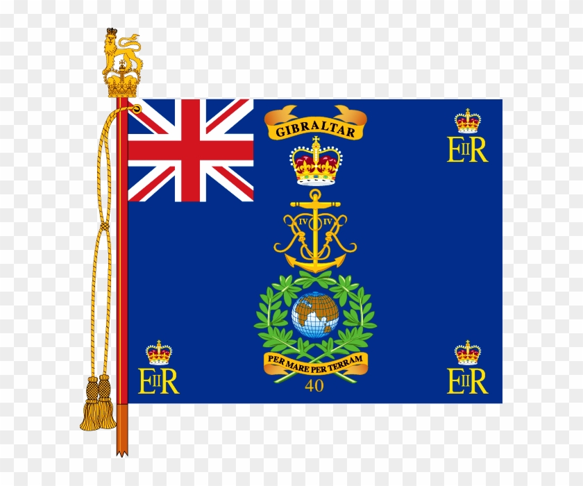 Regimental Colour Of 40 Commando Royal Marines - Royal Marines Regimental Colours #1252364