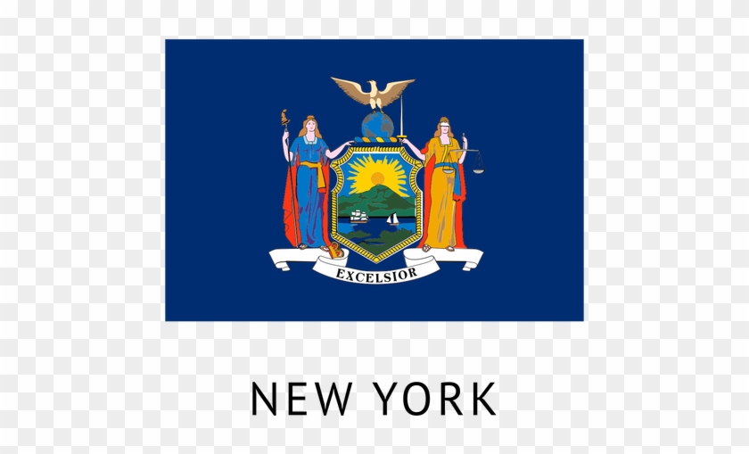 New York State Flag Transparent Png - New York Stateflag #1252382