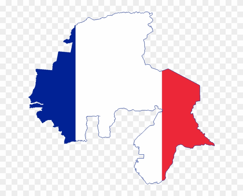 Flag Map Of French West Africa And North Africa - Map Of French West Africa #1252512