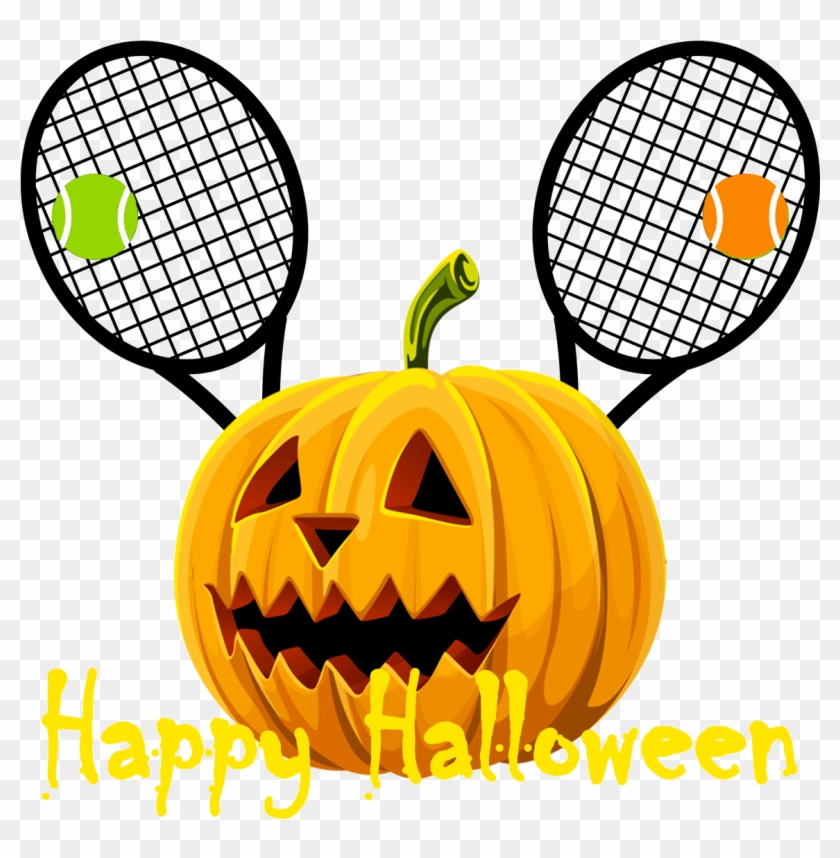 Halloween Tennis - Jack O Lantern Clip Art #1252525