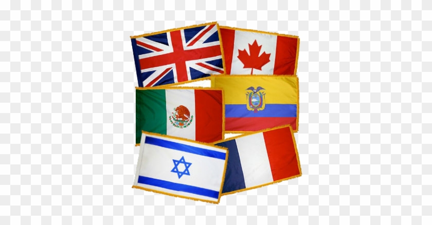 Popular World Flags - 3 Ft. X 5 Ft. U.n. Member Flag Set For Indoor W/ Fringe #1252564