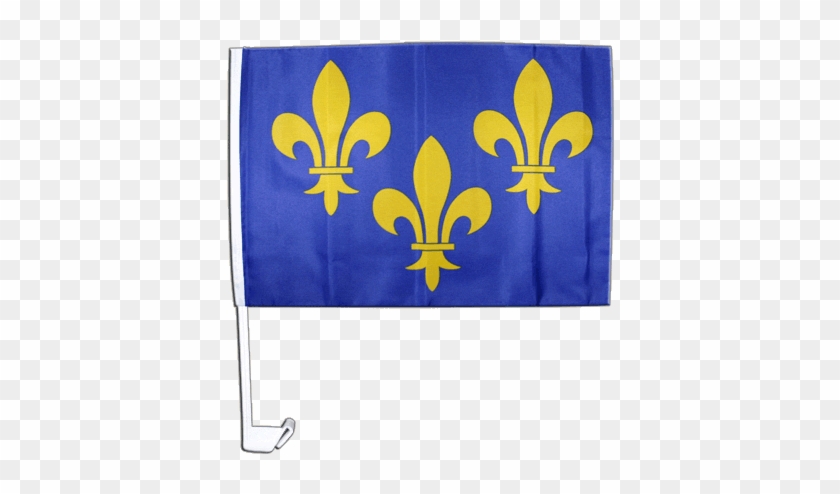 France Île De France Car Flag - Drapeau Fleur De Lys #1252576
