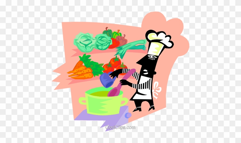 Chef With Fresh Ingredients For A Soup Royalty Free - Chef With Fresh Ingredients For A Soup Royalty Free #1252650