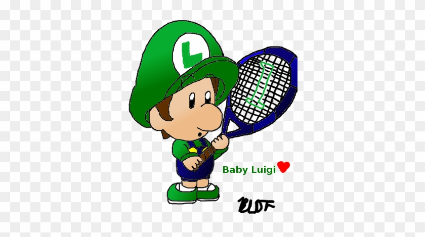 Baby Luigi Tennis By Babyluigionfire - Baby Luigi Drawings #1252655