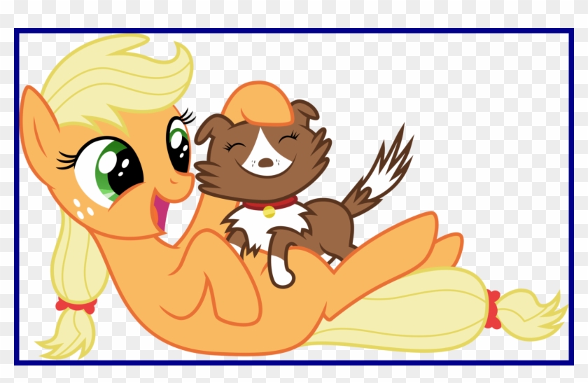 Dog Cartoon 3 Legged Dog Cartoon Best My Little Pony - Applejack And Her Dog #1252707