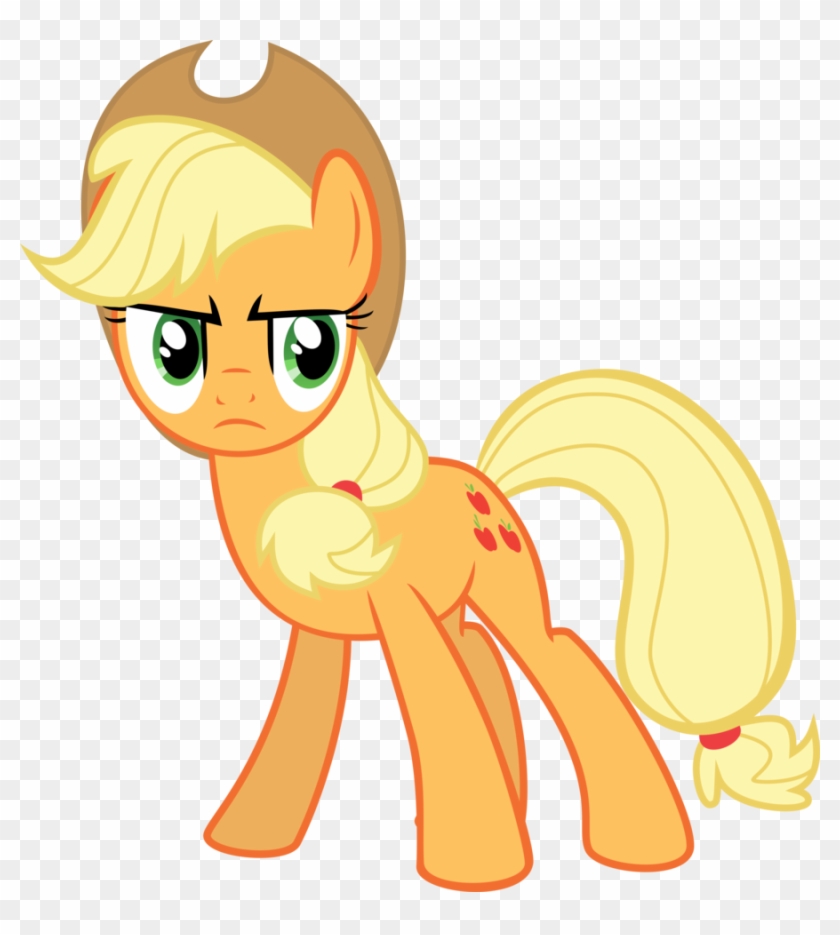 Serious Applejack By Fox1047 Serious Applejack By Fox1047 - Mlp Applejack Angry #1252776