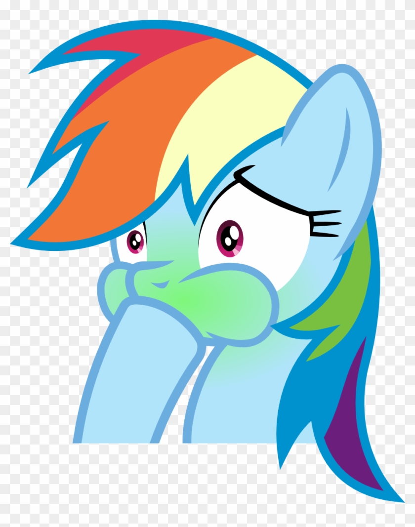Rainbow Dash Pinkie Pie Applejack Clip Art - Nauseated #1252962