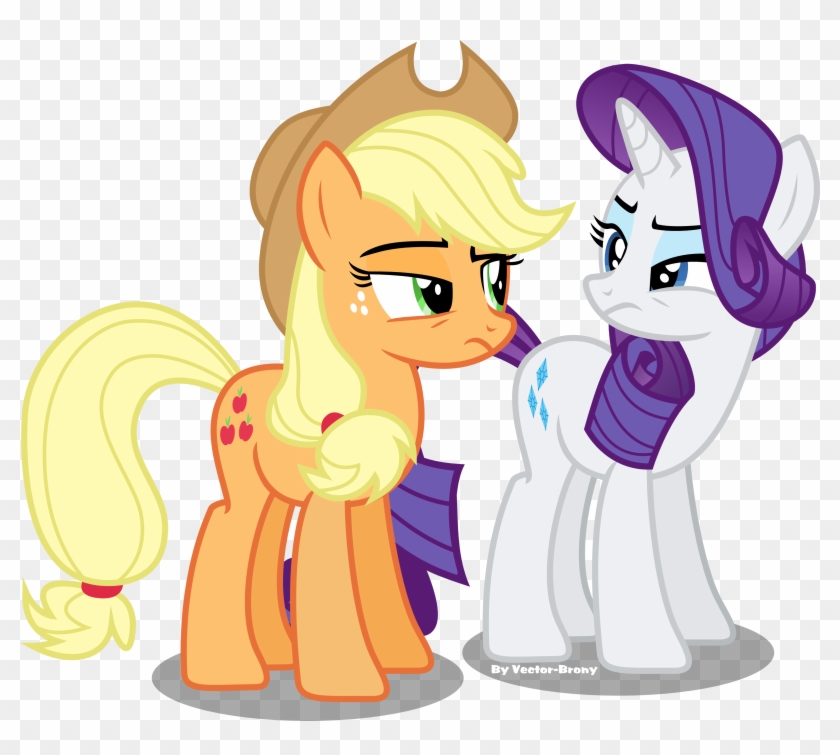 Applejack And Rarity Are Not Buying It By Vector-brony - My Little Pony Apple Jack #1253037