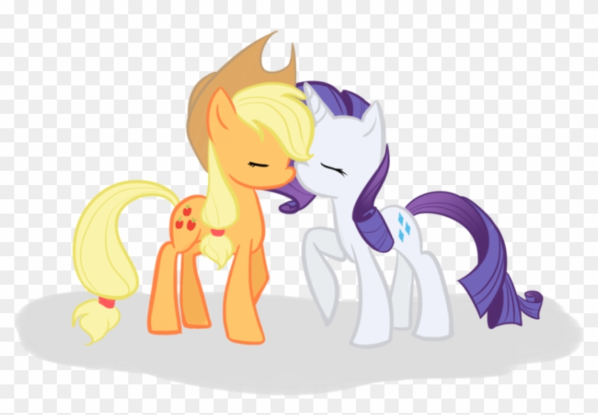 My Little Pony Applejack And Rarity Kiss - Rarity #1253043