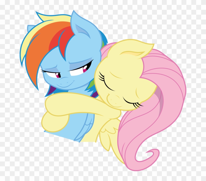 Rainbow Dash Fluttershy Rarity Applejack Pony Cartoon - My Little Pony Hug #1253050