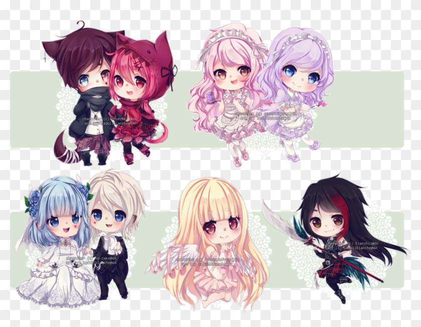 Chibi Commissions 11 By Ladollblanche On Deviantart - Chibi #1253057