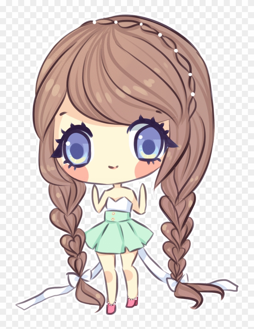 Chibi Girl With Braids - Girl With Braids Animated #1253070