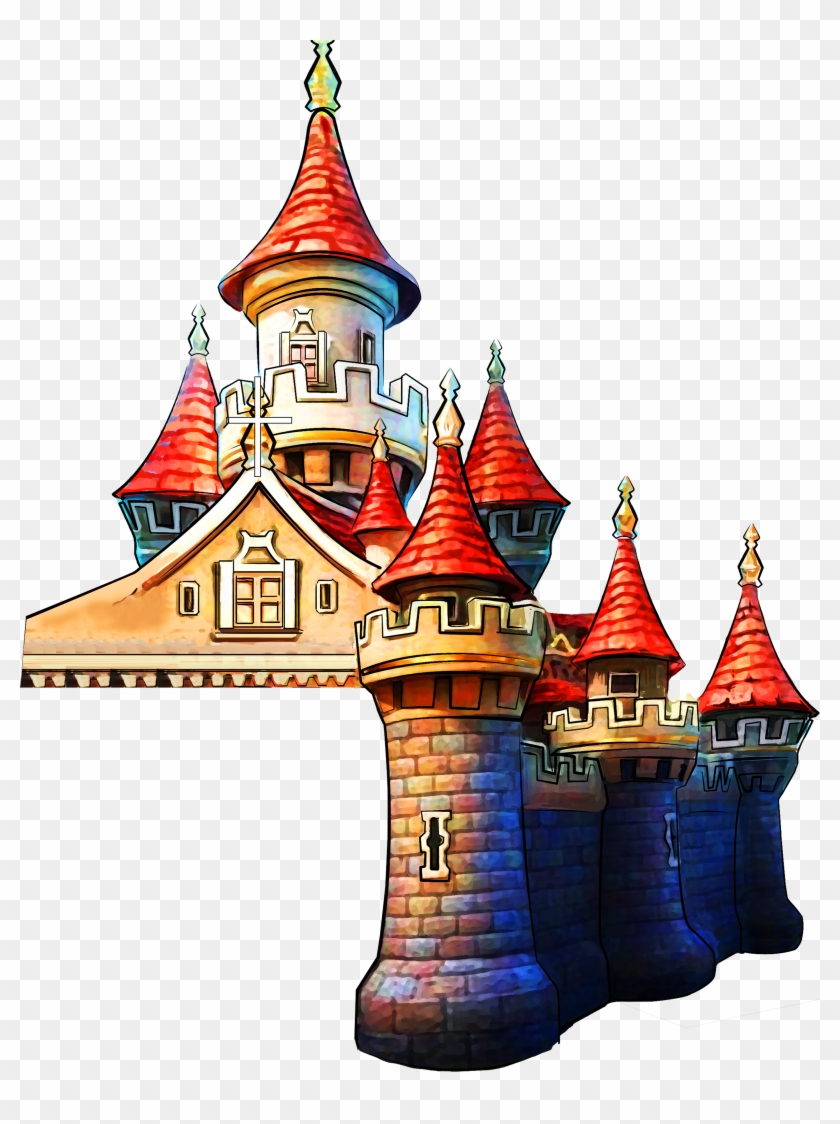 Hand Painted European Castle Decoration Background - Hand Painted European Castle Decoration Background #1253337