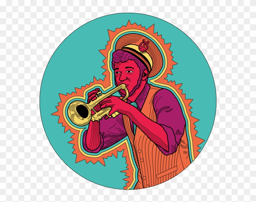 Illustration Of A Man Playing A Trumpet - Will Magid #1253362