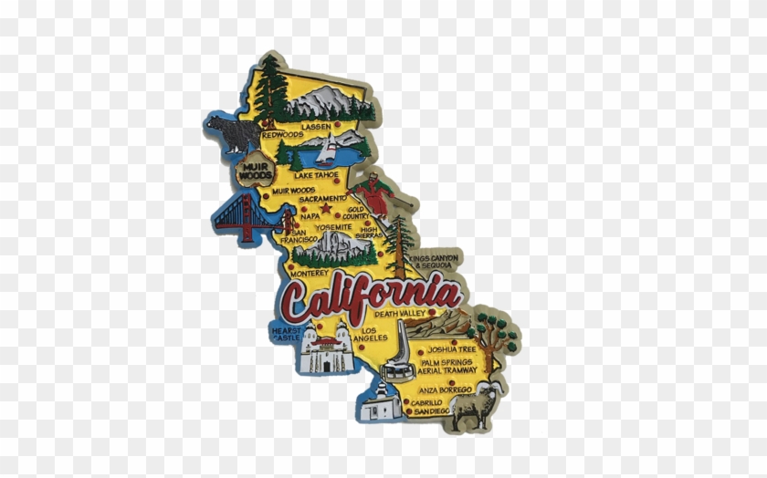 Souvenir Magnet California State Map - Gummy Bear #1253366