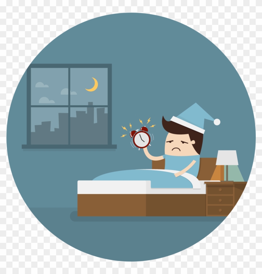 Illustration Of Boy Frowning In Bed While Holding An - Travailleur De Nuit #1253517