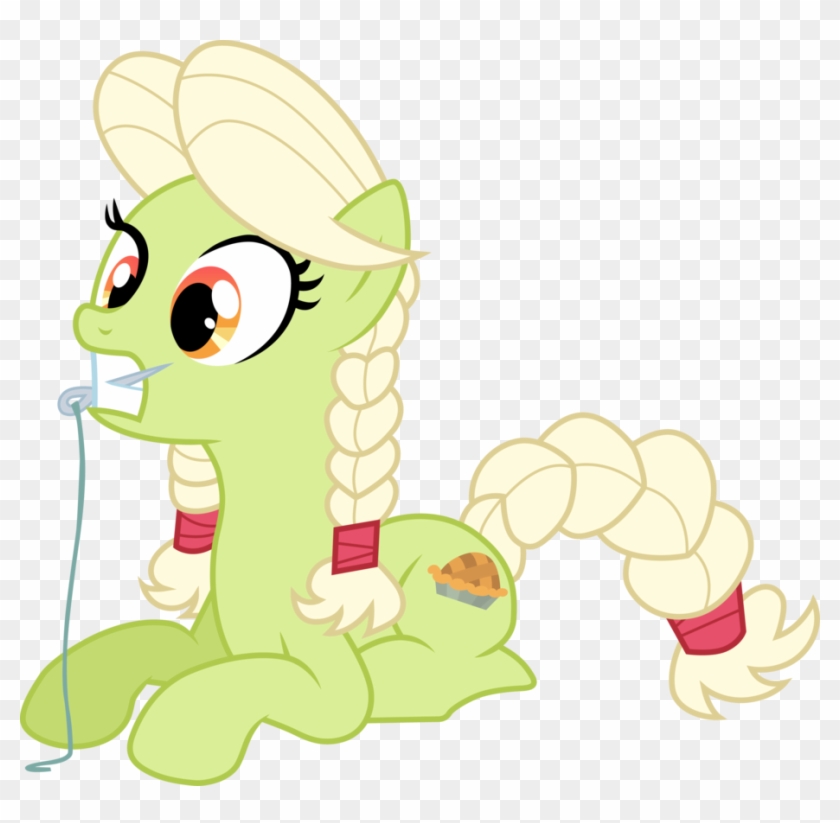 Young Granny Smith Tries To Sew By Cloudyglow - My Little Pony Young Granny Smith #1253538