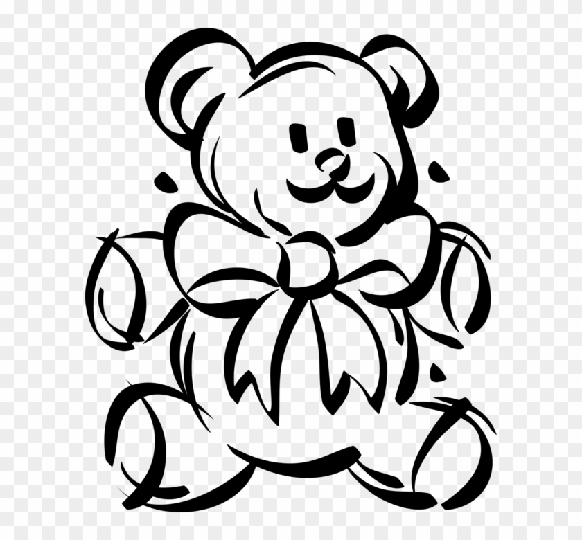 Vector Illustration Of Stuffed Teddy Bear Christmas - Clip Art #1253756