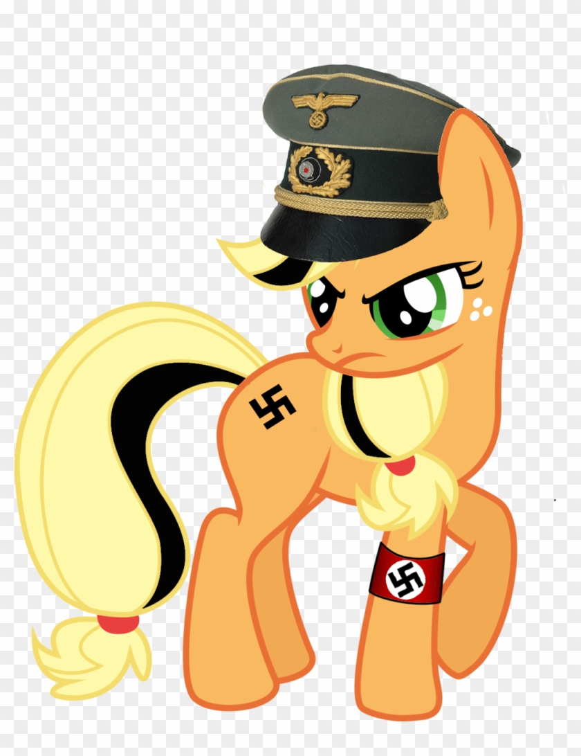 Applejack, Frown, Glare, Hat, Nazi, Pone, Raised Hoof, - Transparent Background Nazi Sign #1254084