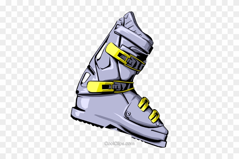 Ski Boot Royalty Free Vector Clip Art Illustration - Ski Boot Royalty Free Vector Clip Art Illustration #1254099