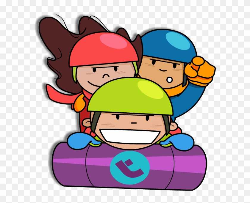 2014 - Kids Tobogganing Clipart #1254342