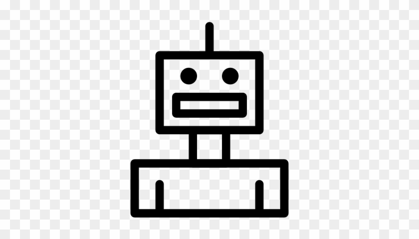 Bot Square Icon - White Robot Icon Png #1254359