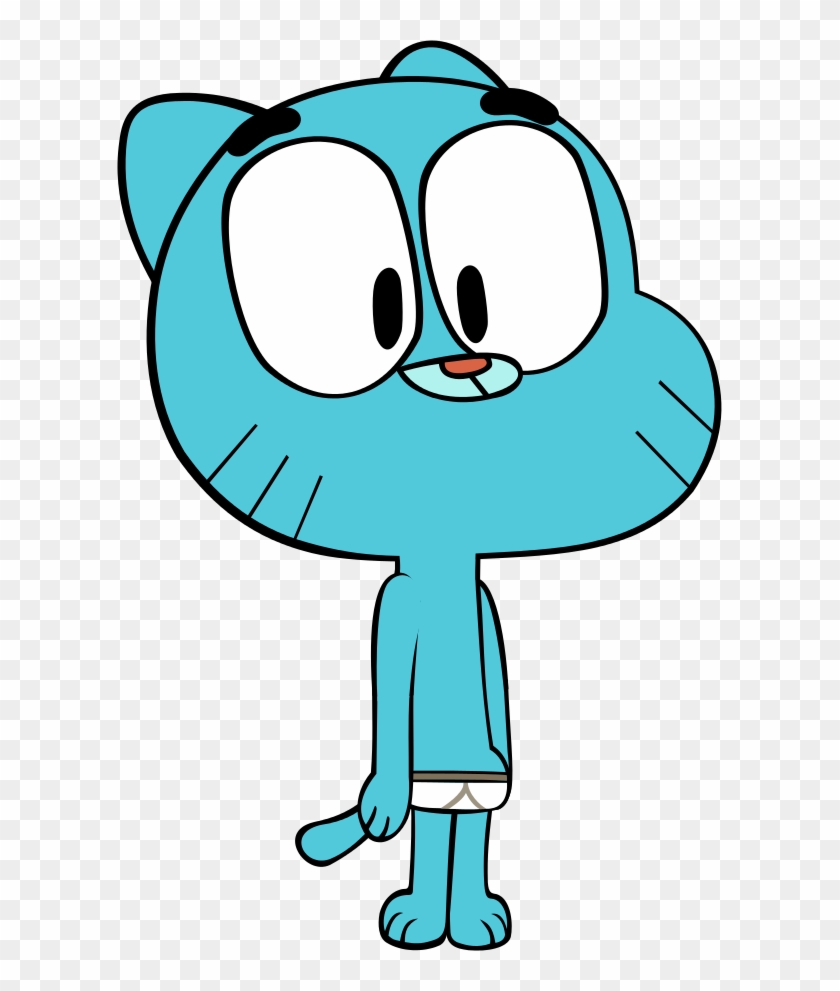 Gumball In His Underwear By Megarainbowdash2000 - Amazing World Of Gumball  Underwear - Free Transparent PNG Clipart Images Download