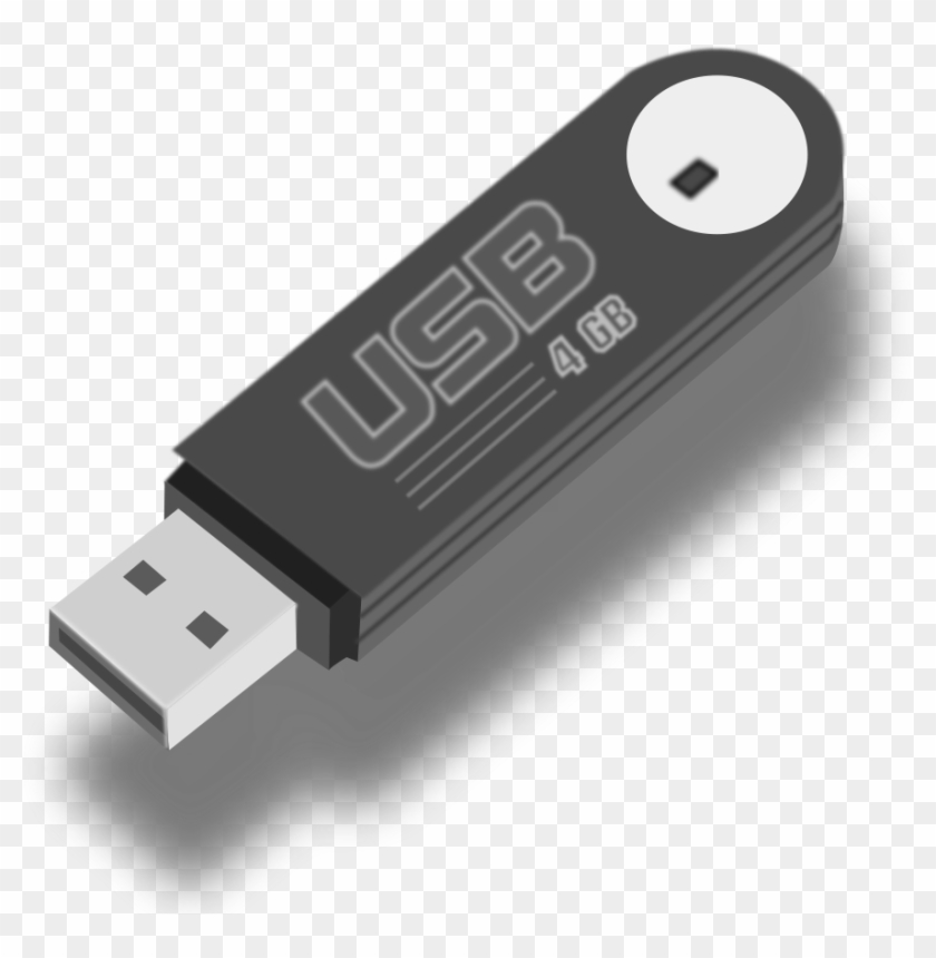 Hard Disk Flash Drive Clipart Vector Clip Art Free - Usb Flash Drive #1254701