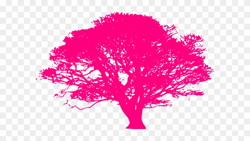 Pink Tree Clip Art At Clker Com Vector Clip Art Online - Black And White Tree Clipart #1254943