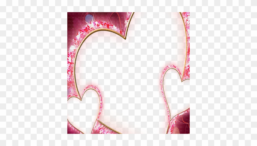 Pink Hearts Frame - Love Frame Png #1254983