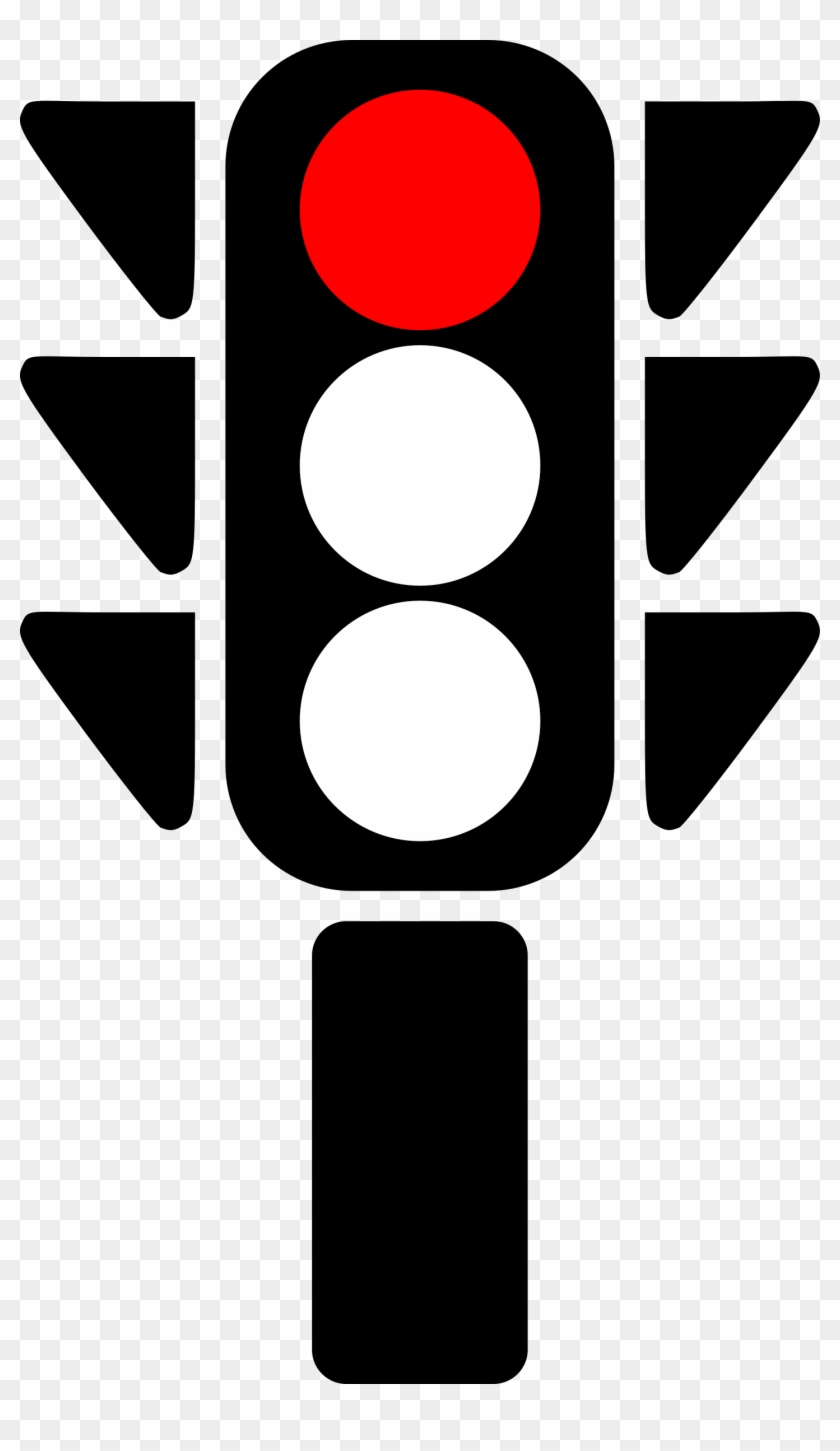 Semaphore Red Light - Red Traffic Light Icon #1255031