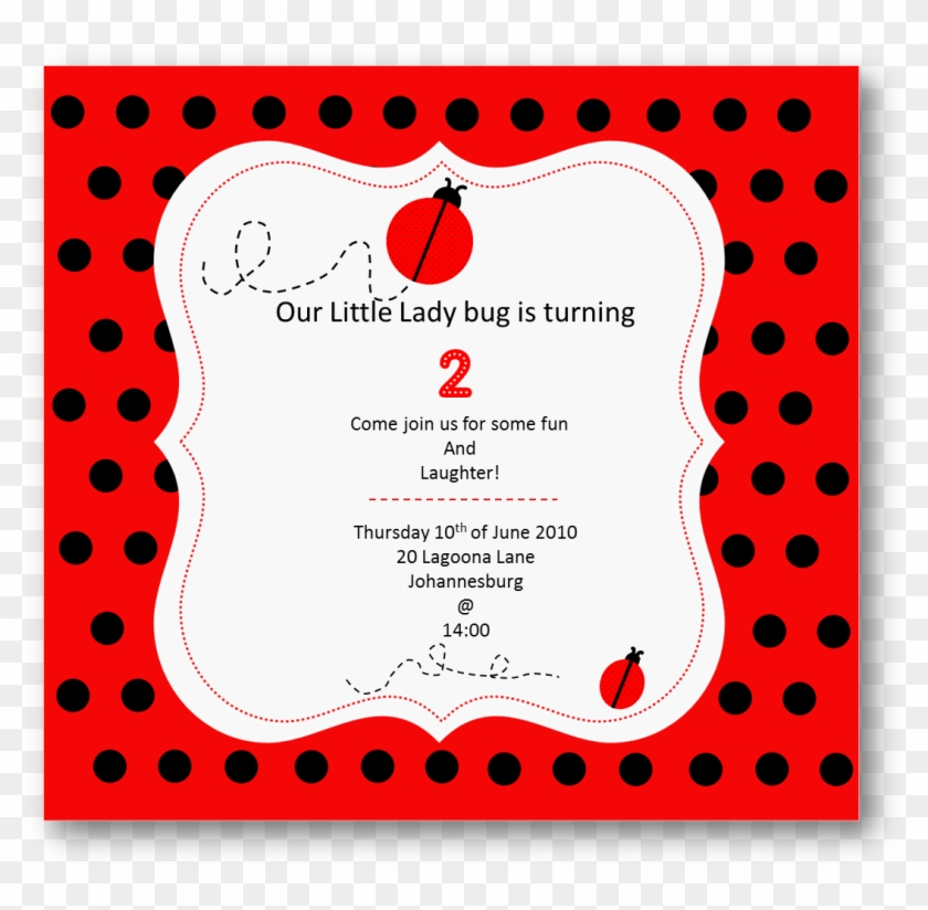 Ladybug Baby Shower Invitations - Ladybug Birthday Invitations Template #1255041