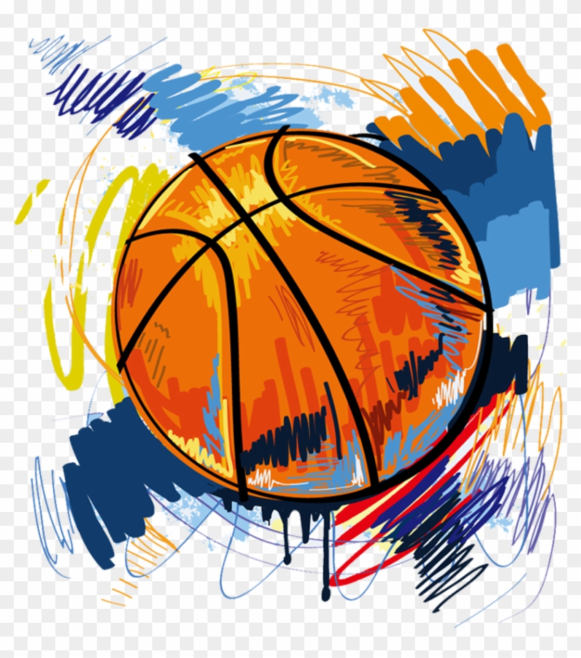 T-shirt Basketball Graffiti Illustration - T-shirt Basketball Graffiti Illustration #1255063
