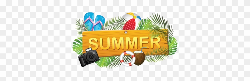 Creative Summer Board With Summer Elements, Summer, - Summer Collection Png #1255092