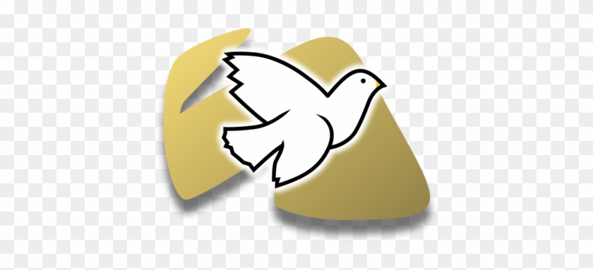 White Dove On Gold - Clip Art #1255142