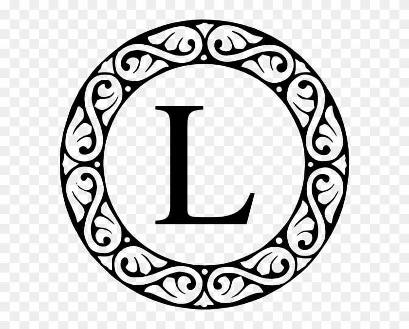 Circle Sroll Letter L Monogram Clip Art At Clker Com - Letter L In A Circle #1255212