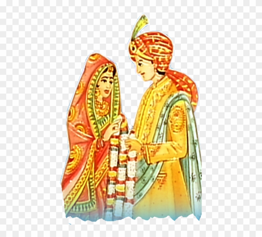 Marriage Cliparts - Indian Wedding Couple Clipart Png #1255249