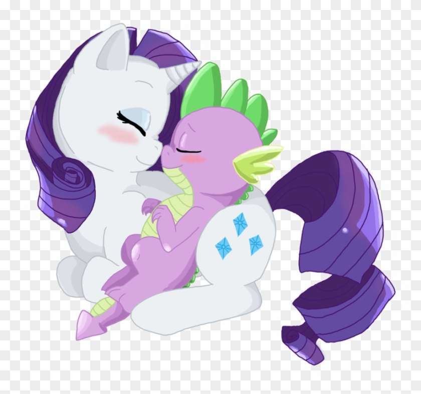 Rarity And Spike Kissing #1255362