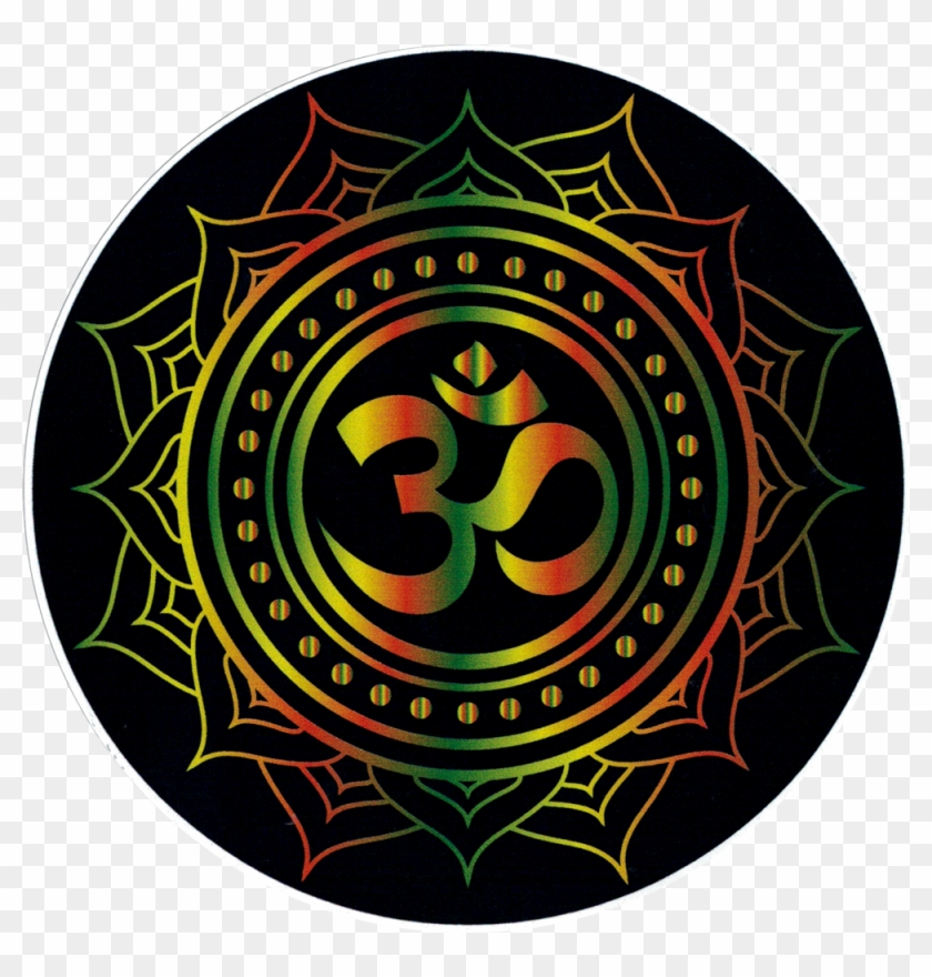 Om Symbol With Lotus - Circle African Pattern #1255372