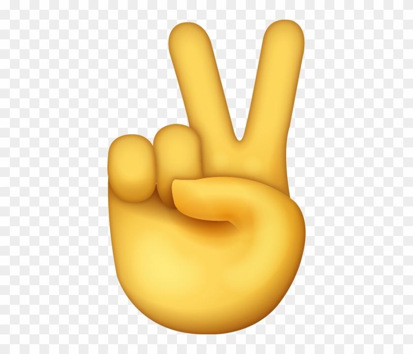 Peace Hand Emoji Png #1255398