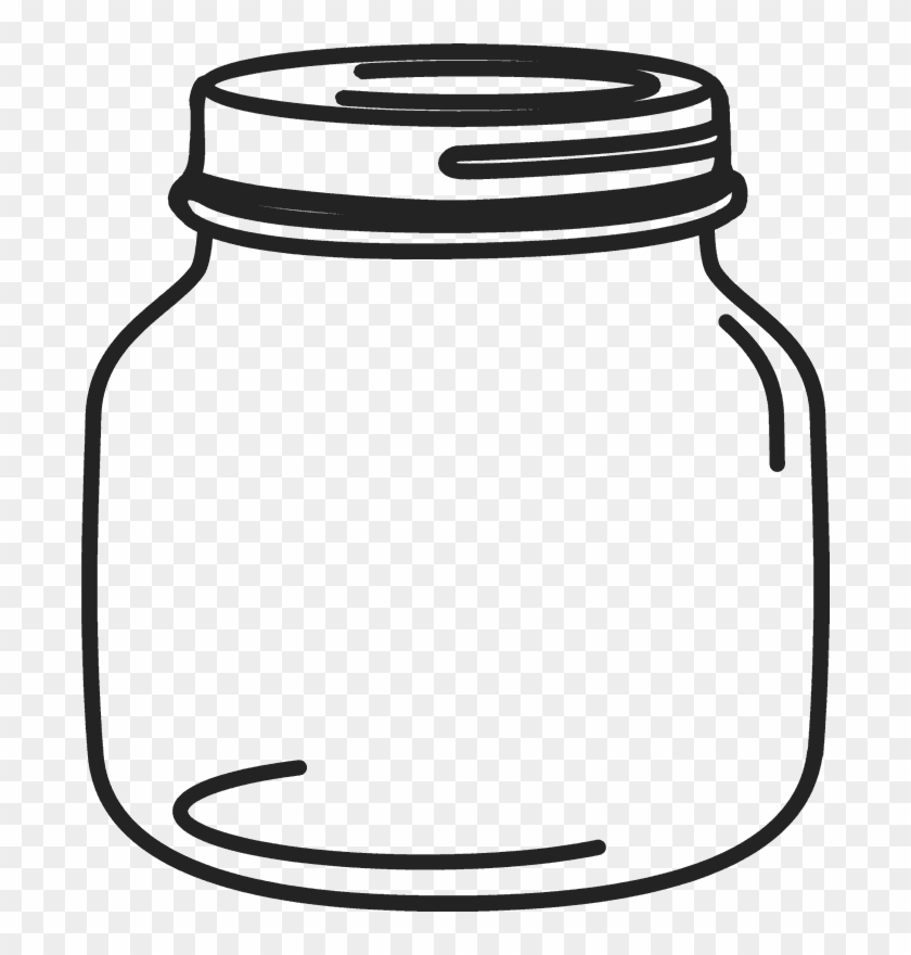 Petite Mason Jar Rubber Stamp - Clip Art #1255402